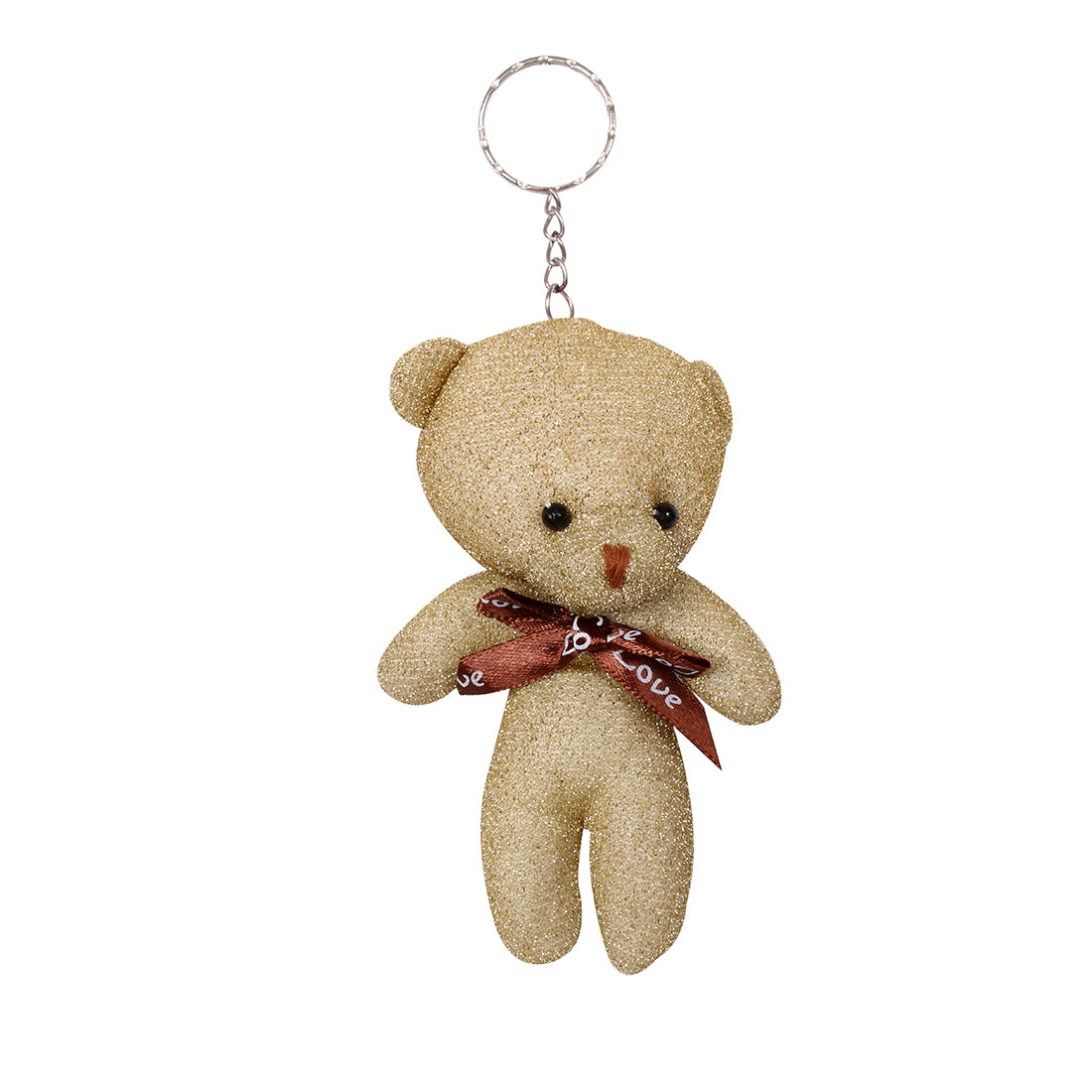 Set of 2 Plush Teddy Bear Keychains