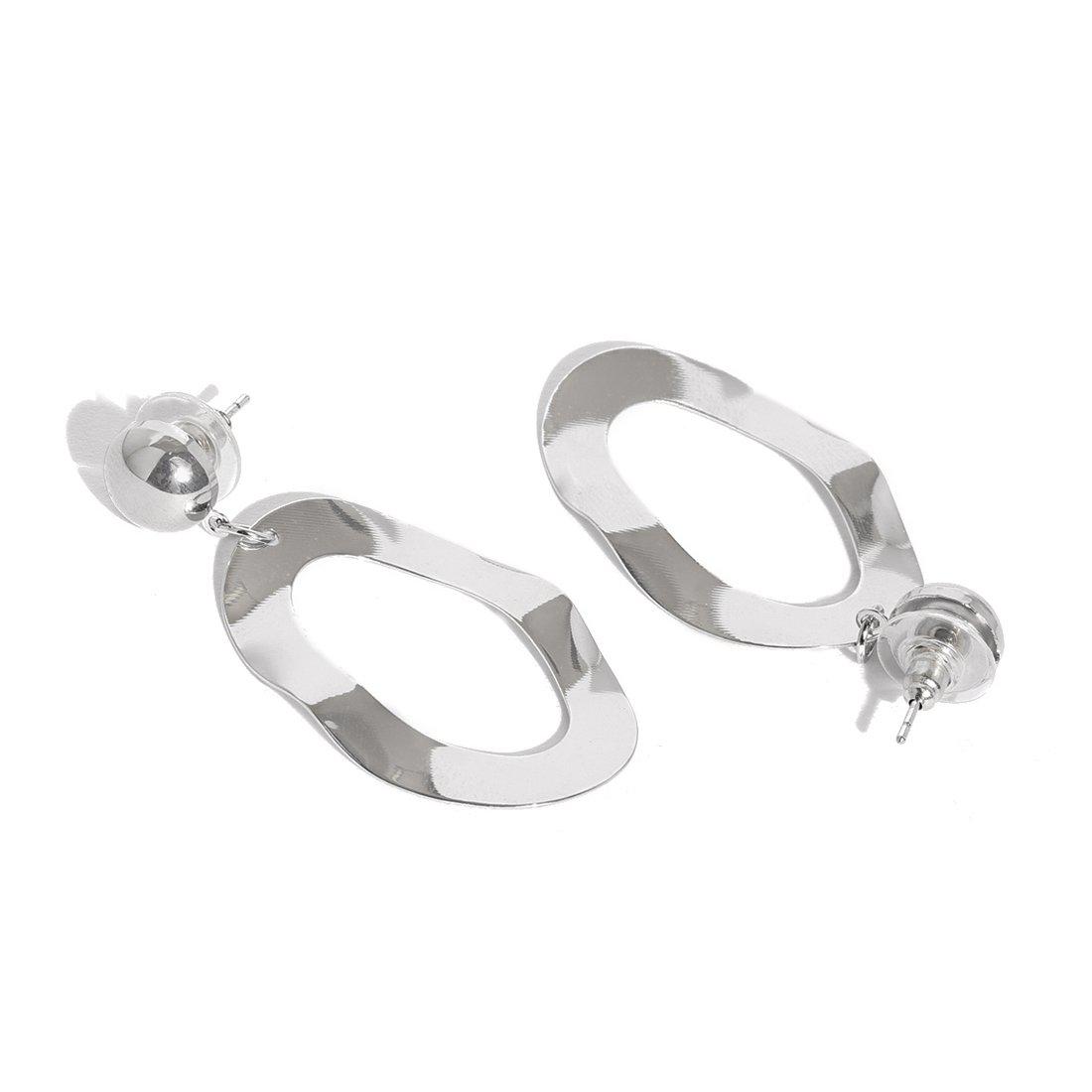 CONTEMPORARY TWISTED CIRCULAR DROP EARRINGS