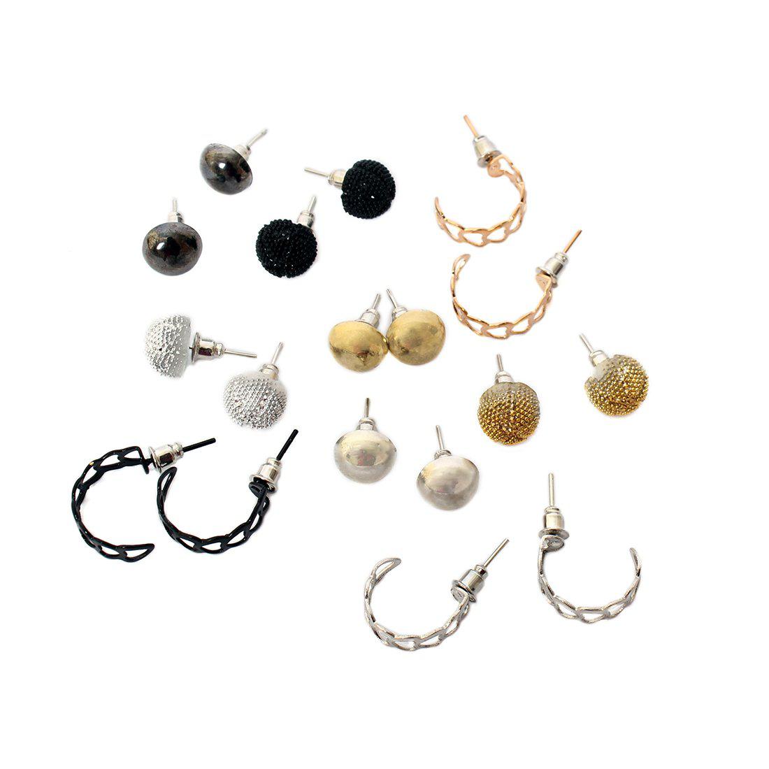 SET OF NINE ASSORTED EARRINGS